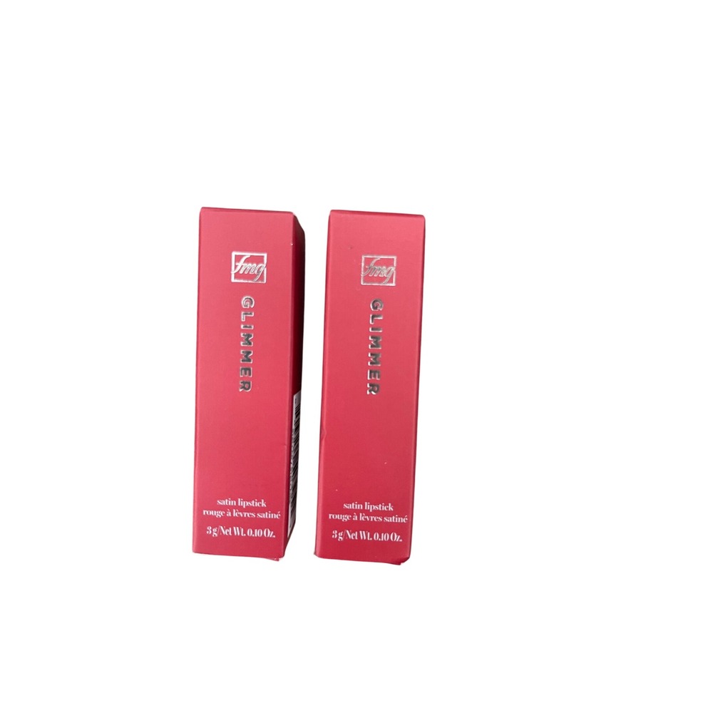 Set of 2 Avon fmg Glimmer Satin Lipstick Stellar Pink 0.10 oz New in Box